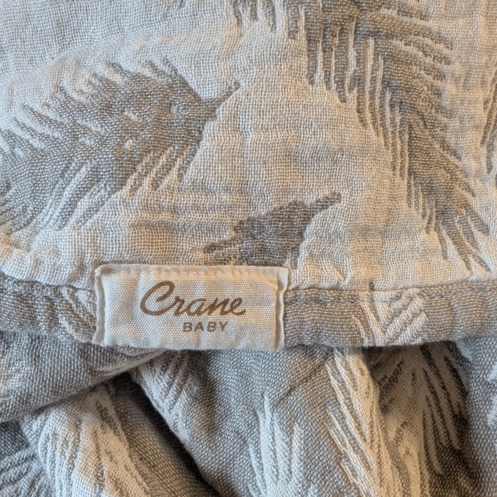 crane baby blanket grey feather - Picture 6 of 6